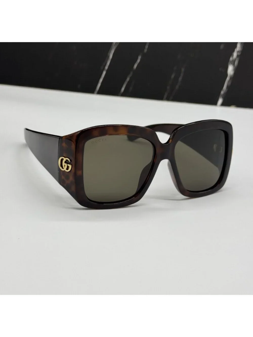 New Gucci GG1402SA 002 Havana Gray Oversized Women Sunglasses